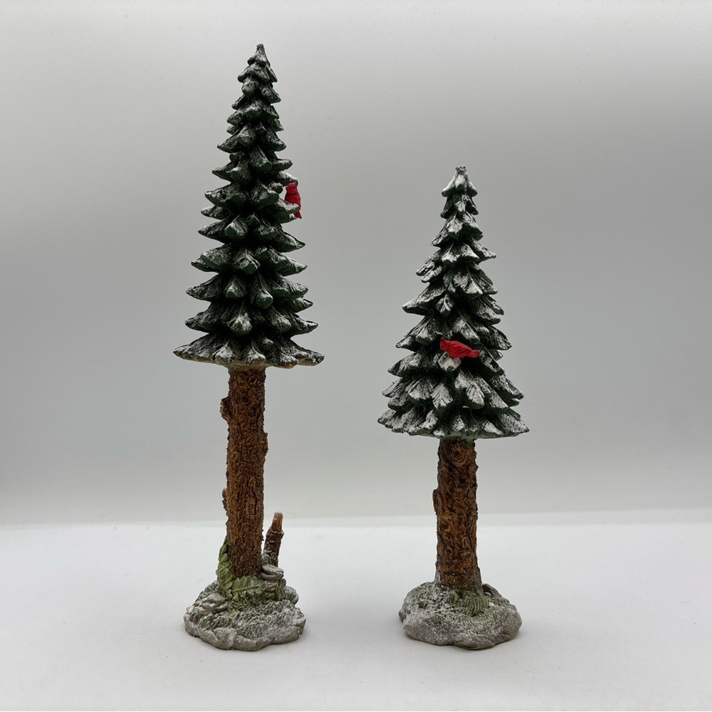 Department 56 2003 Vintage Village Towering Pines Set Of 2 52632 Retired